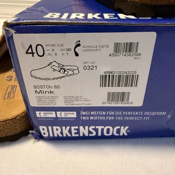 Birkenstock Boston Suede Leather Clogs in Mink‎ Women’s 9 / Men’s 7 — New in Box - Picture 3 of 7
